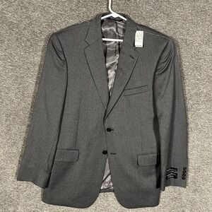 NWT Jos A Bank Suit Jacket Mens 42R Gray Wool Signature Collection Two Button